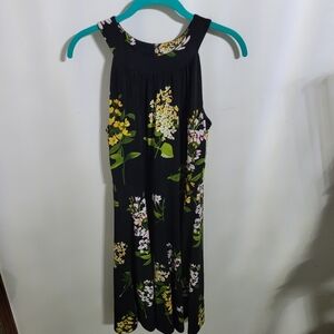 Tommy Hilfiger Floral Black Sleeveless Dress, Size 4